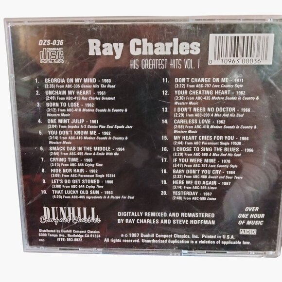 Ray Charles His Greatest Hits Volume 1 CD - Picture 5 of 5